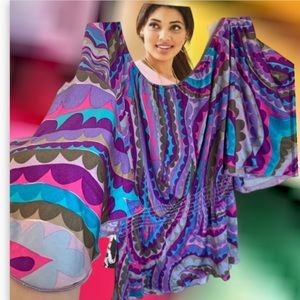 Trina Turk Colorful Pink Purple Blouse